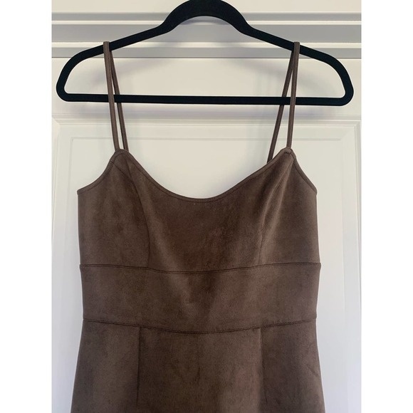 BCBG MaxAzria Brown Faux Suede Sheath Bodycon Midi Dress Size S - Picture 4 of 8